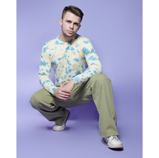  Menology Clothing - Barfi Honey Dew Tie Dye Full Sleeve Round Neck T-shirt For Men's