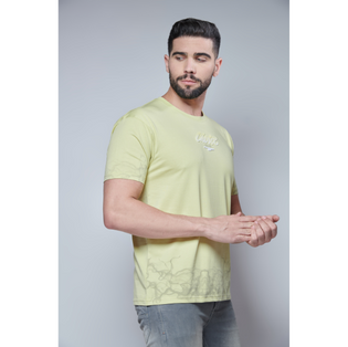  Menology Clothing - Famous Lemon Grass Half Sleeve Round Neck Printed Oversized T-Shirt For Men's