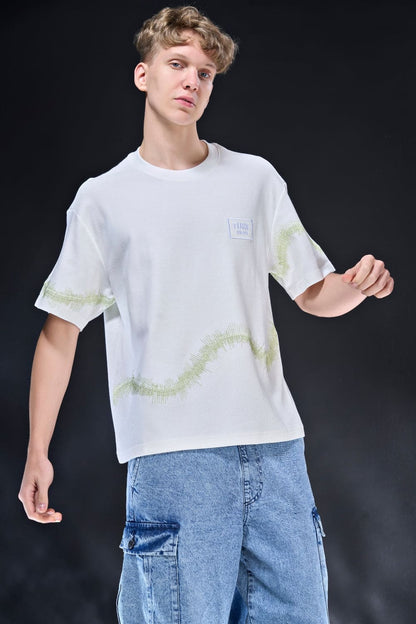 White Wave Oversized