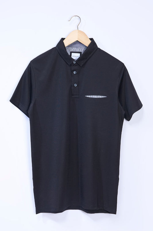 Slit Polos Black Seal Half Sleeve Polo T-shirt