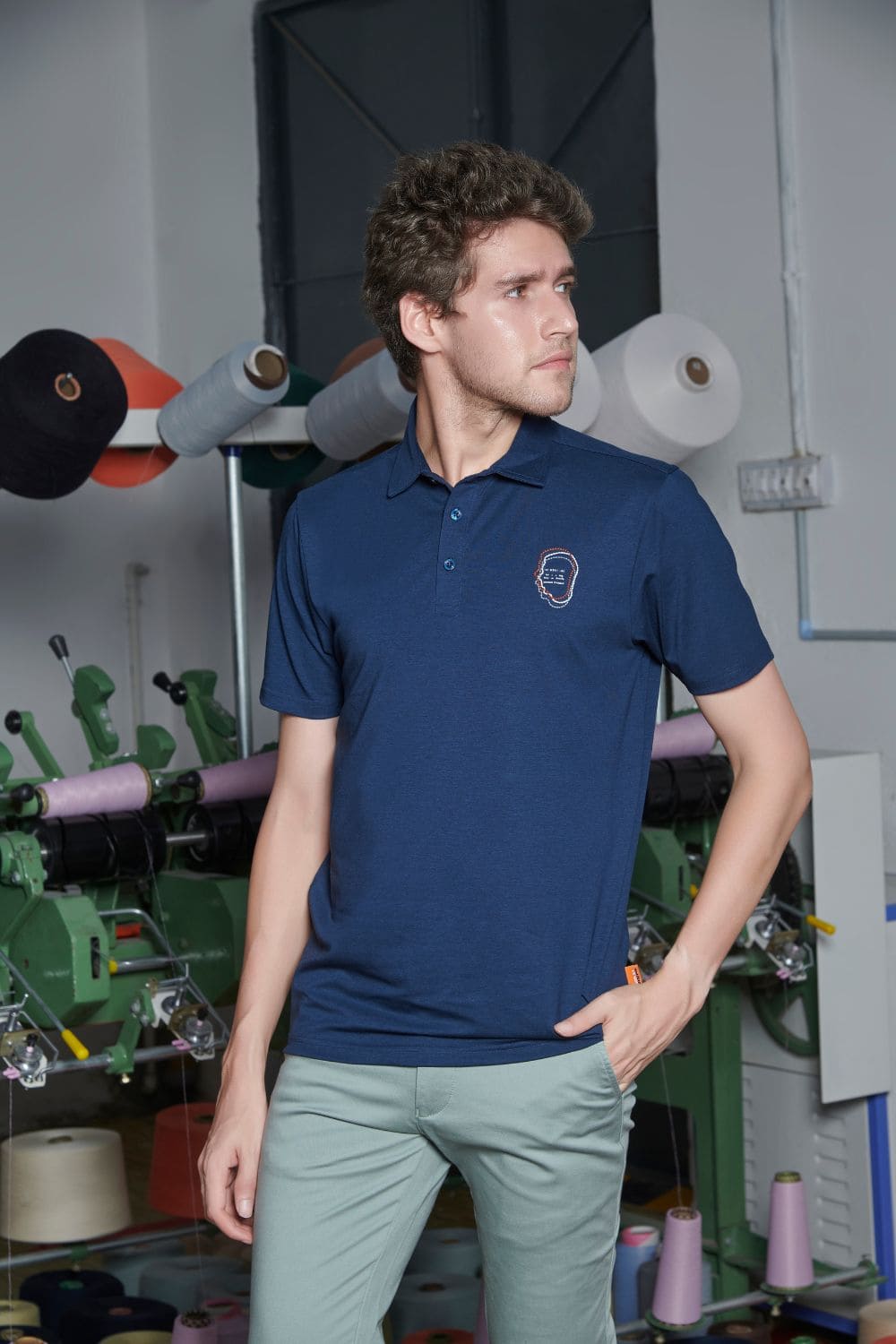 Teal Navy Polo T-Shirt