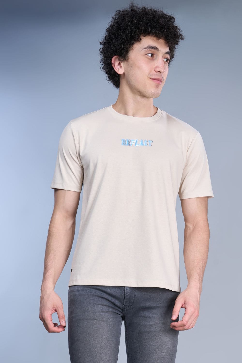 Mirror - Soft beige - Half sleeve Oversized t-shirt