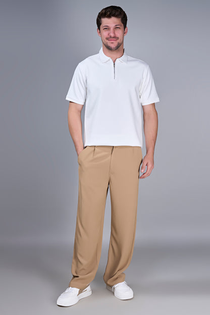 White - Civon Zipper Polo