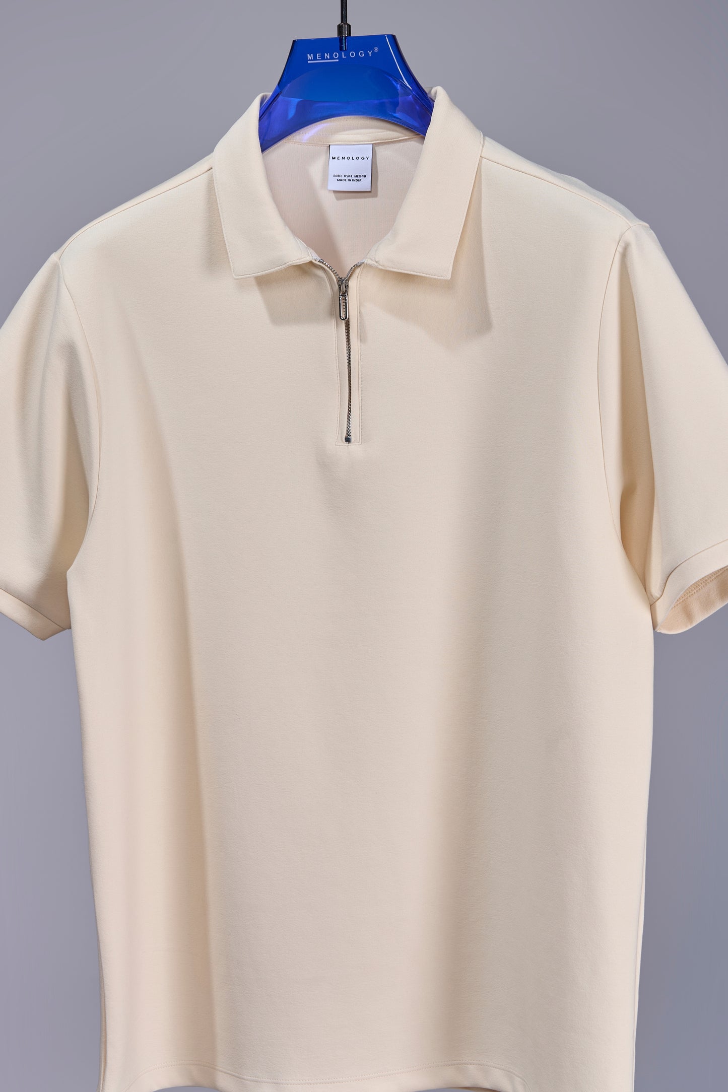 Beige - Civon Zipper Polo