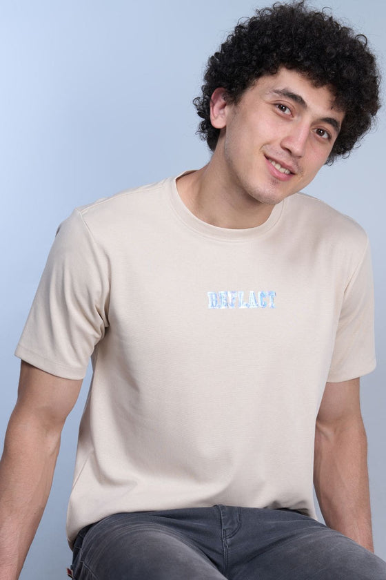 Mirror - Soft beige - Half sleeve Oversized t-shirt