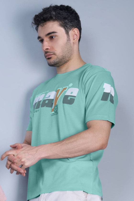 Mirror - Amazon Green - Half sleeve Oversized t-shirt