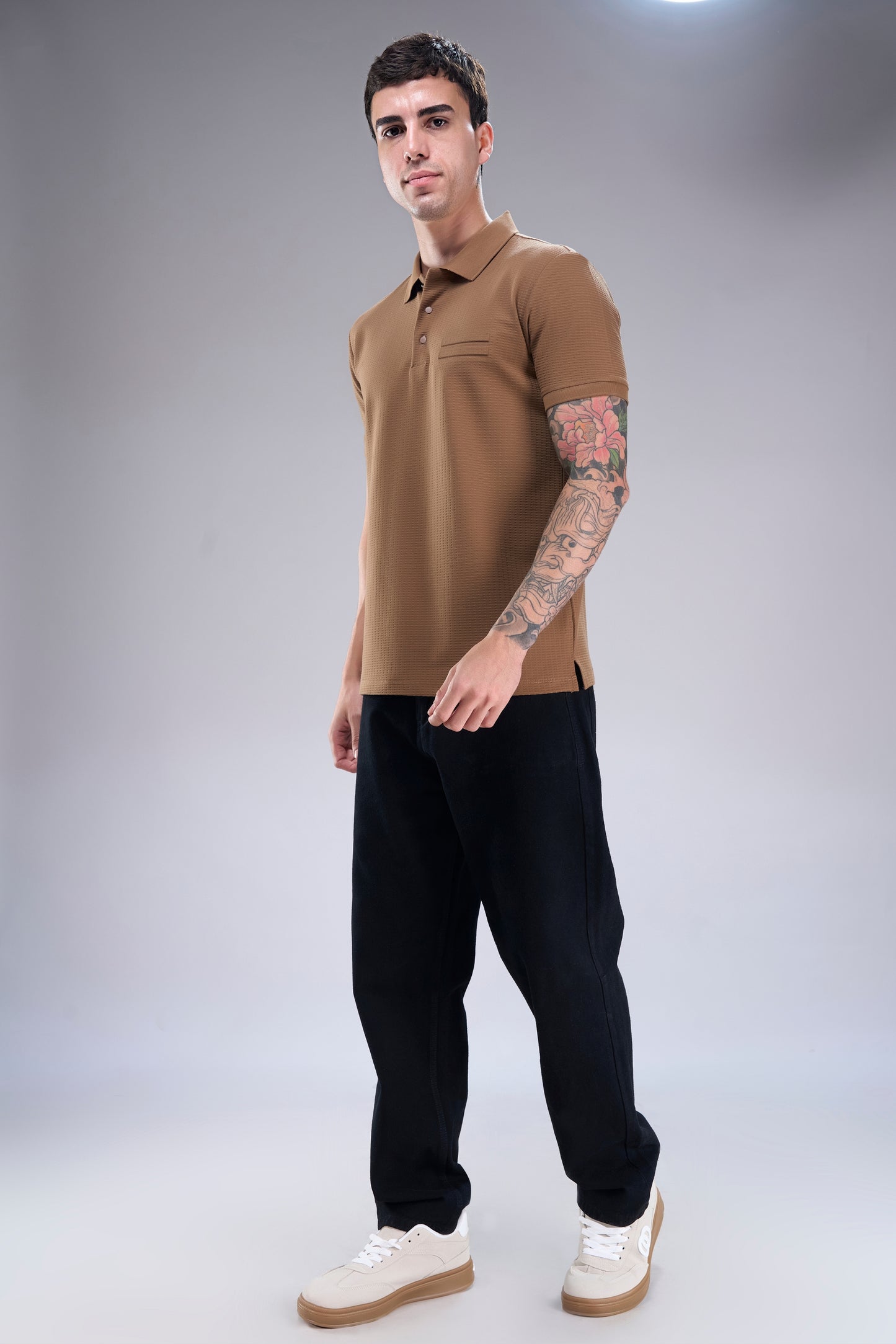 Beige - Manskien Polo