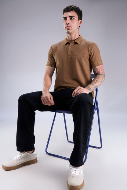 Beige - Manskien Polo