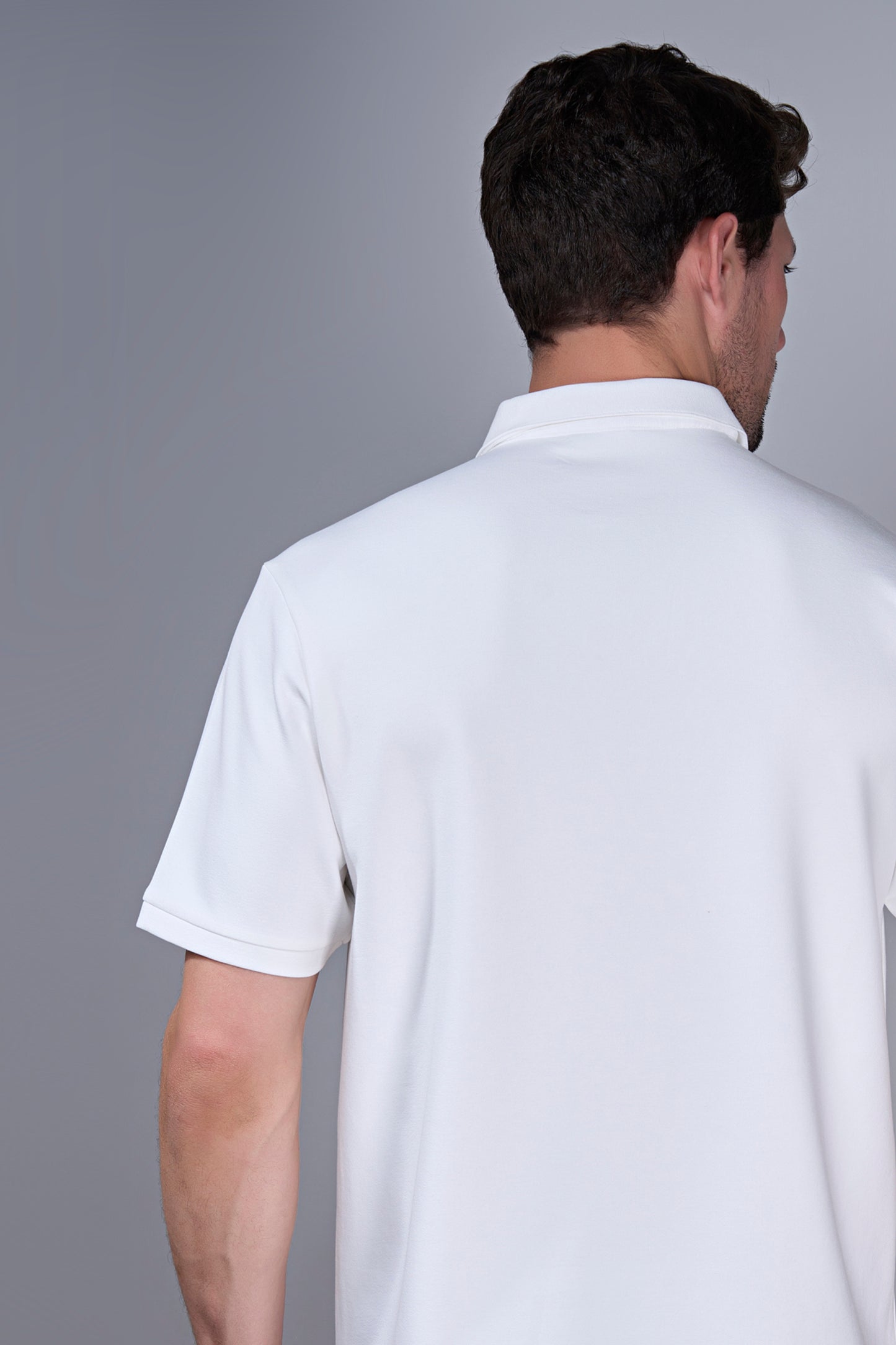 White - Civon Zipper Polo