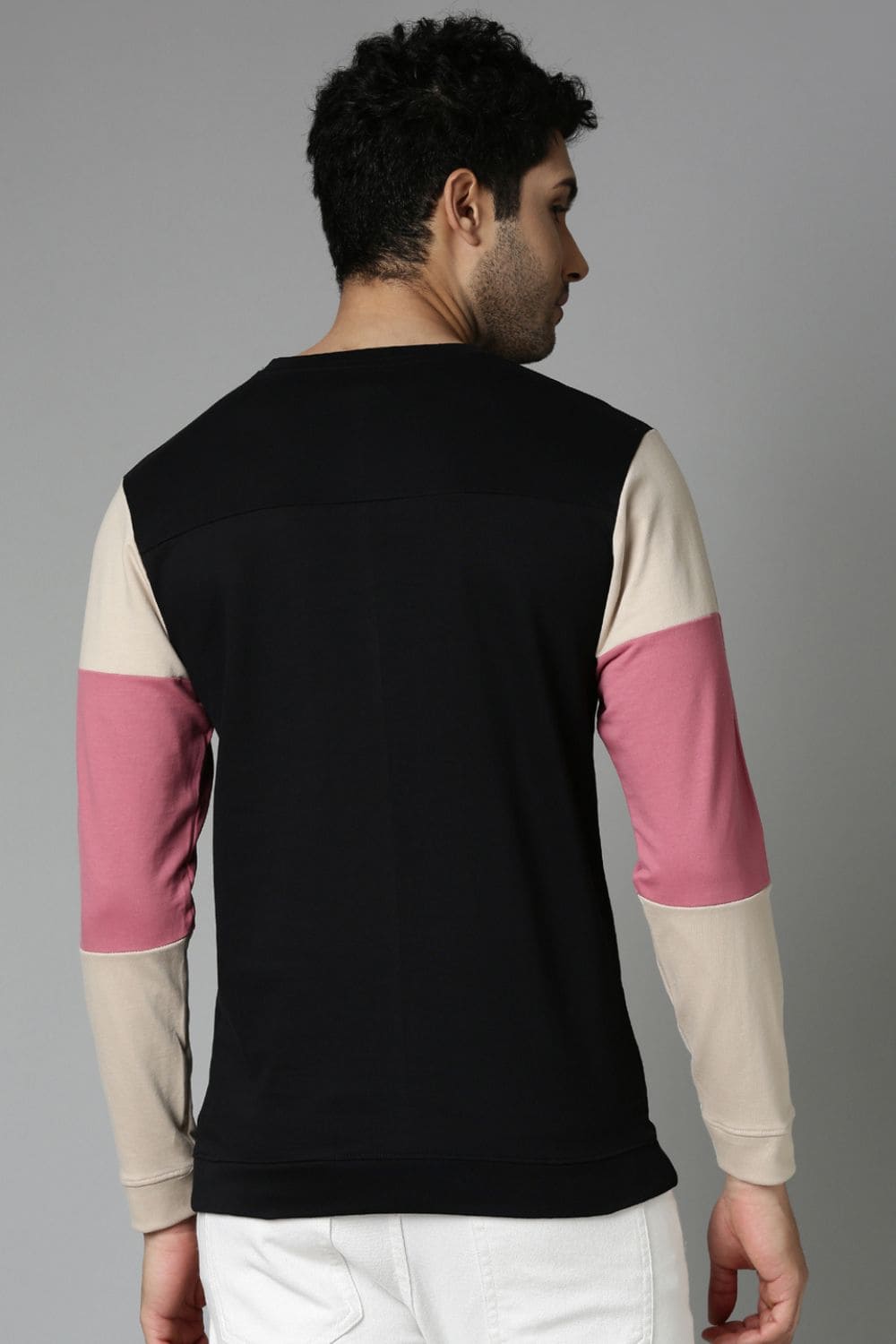 Color block sleeves - Black t-shirt