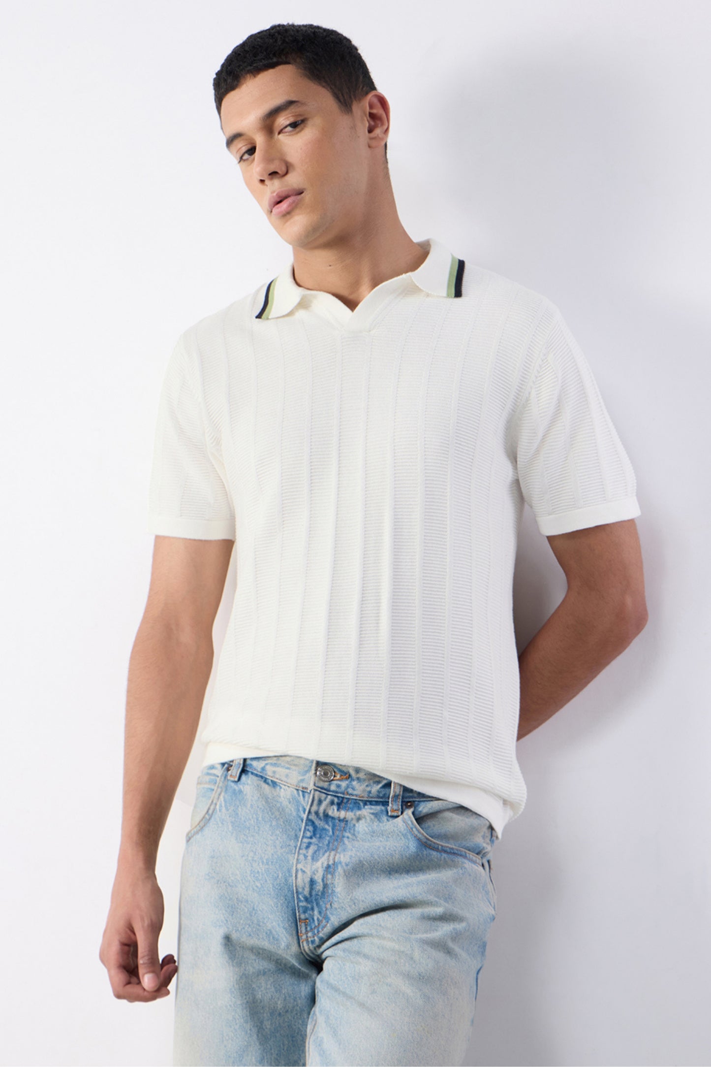White - Drip Polo
