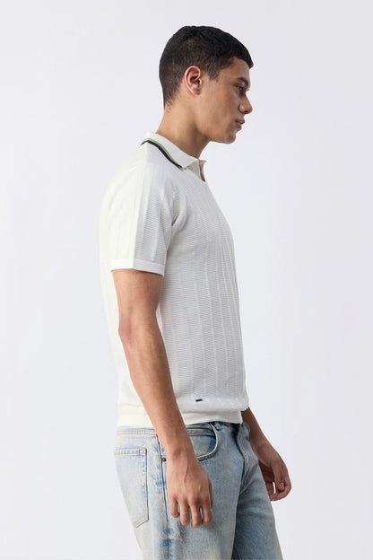 White - Drip Polo