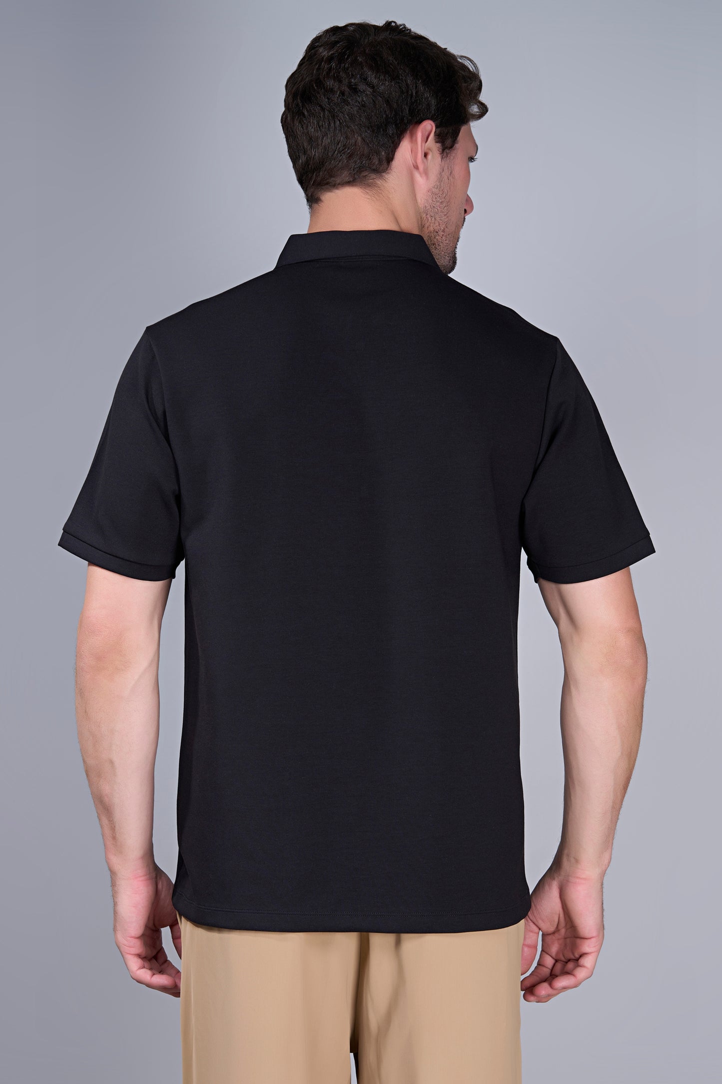 Black - Civon Zipper Polo