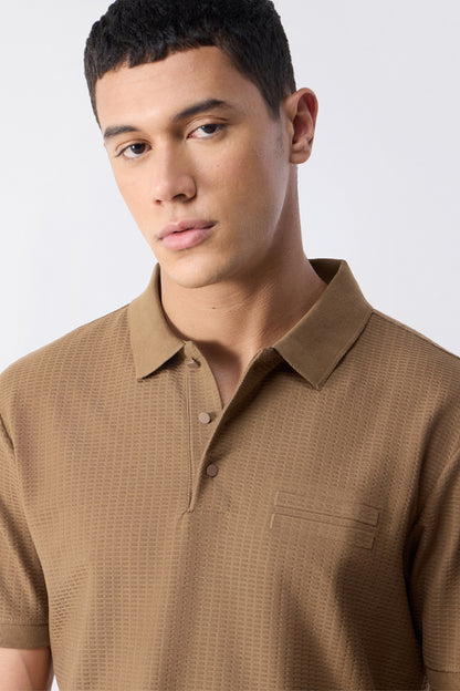 Beige - Manskien Polo