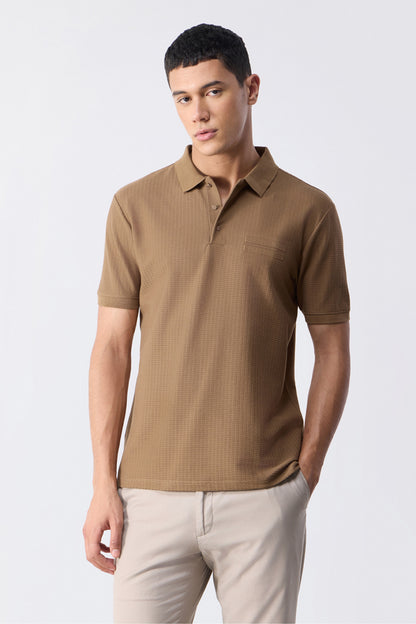 Beige - Manskien Polo