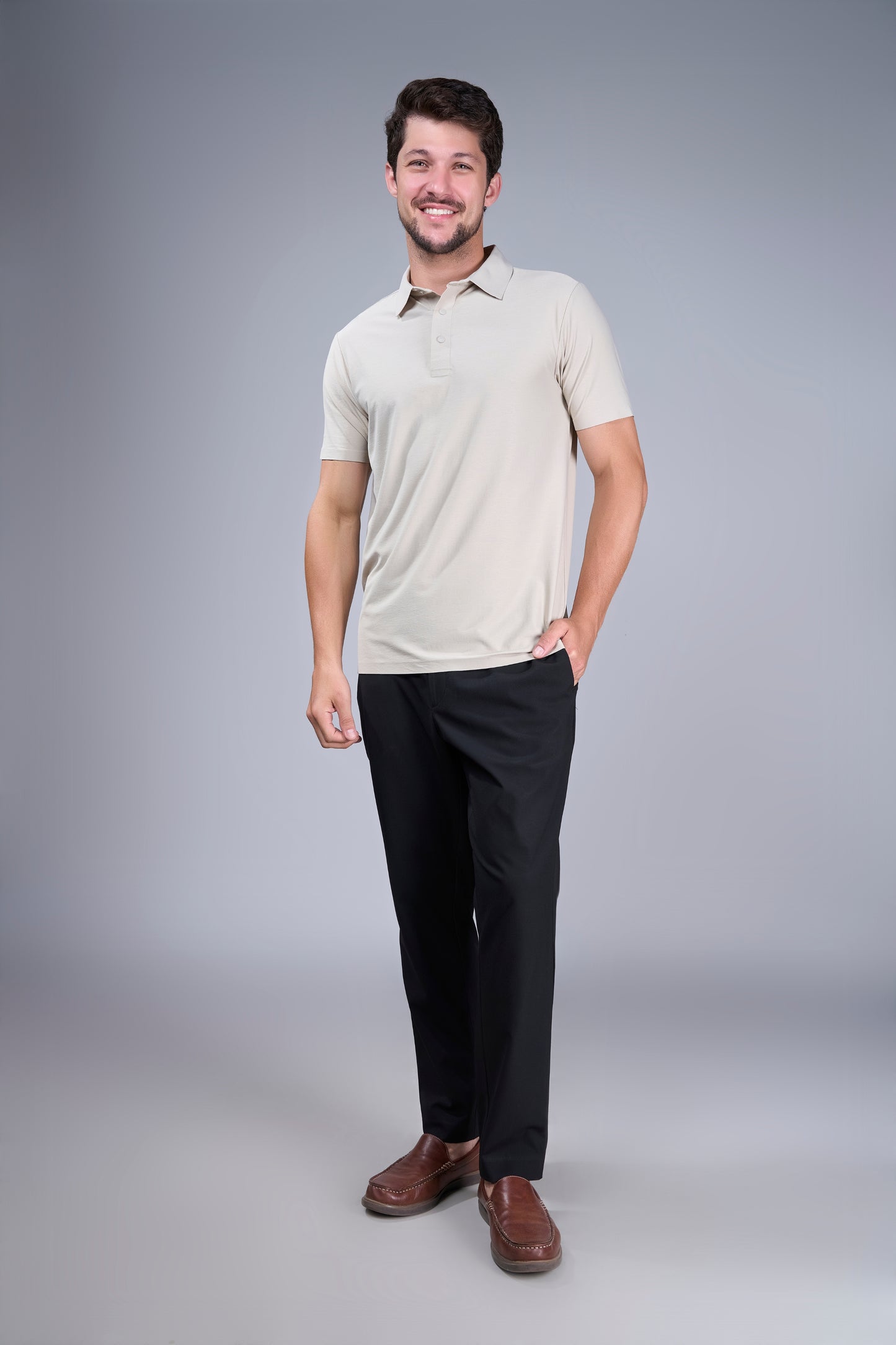 Beige - Dewpoise Polo