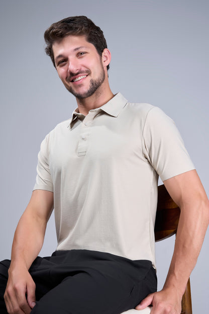 Beige - Dewpoise Polo