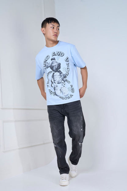 Boy-Blue Rizz Graphic Oversized