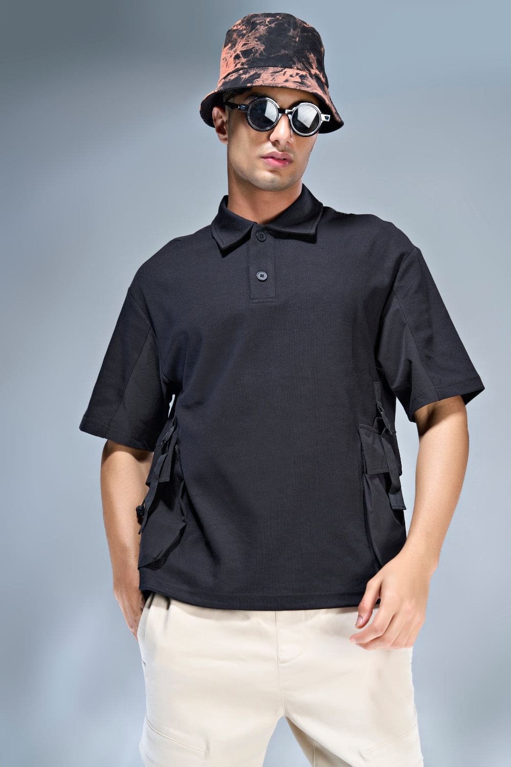 Black Pocket Fusion Polo