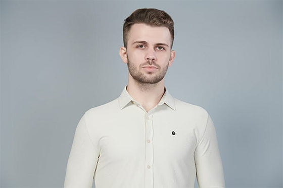 In-Formal Soft Beige Full Sleeve Shirts