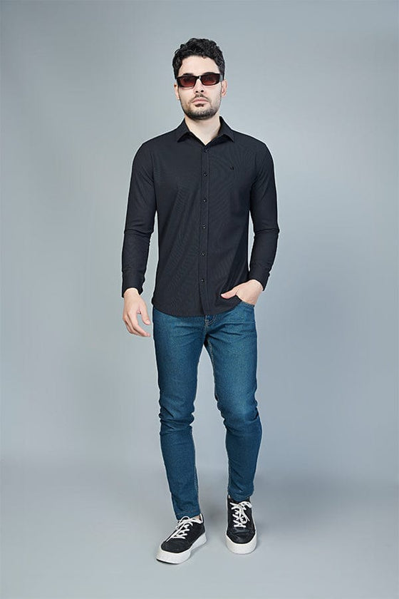 In-Formal Black Seal Full Sleeve Shirts