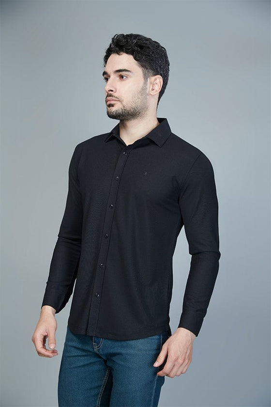 In-Formal Black Seal Full Sleeve Shirts