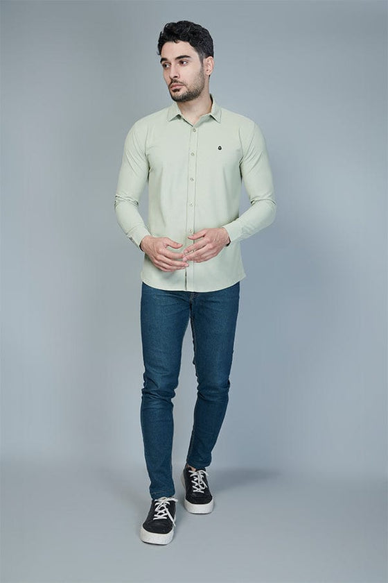 In-Formal Sage Green Full Sleeve Shirts