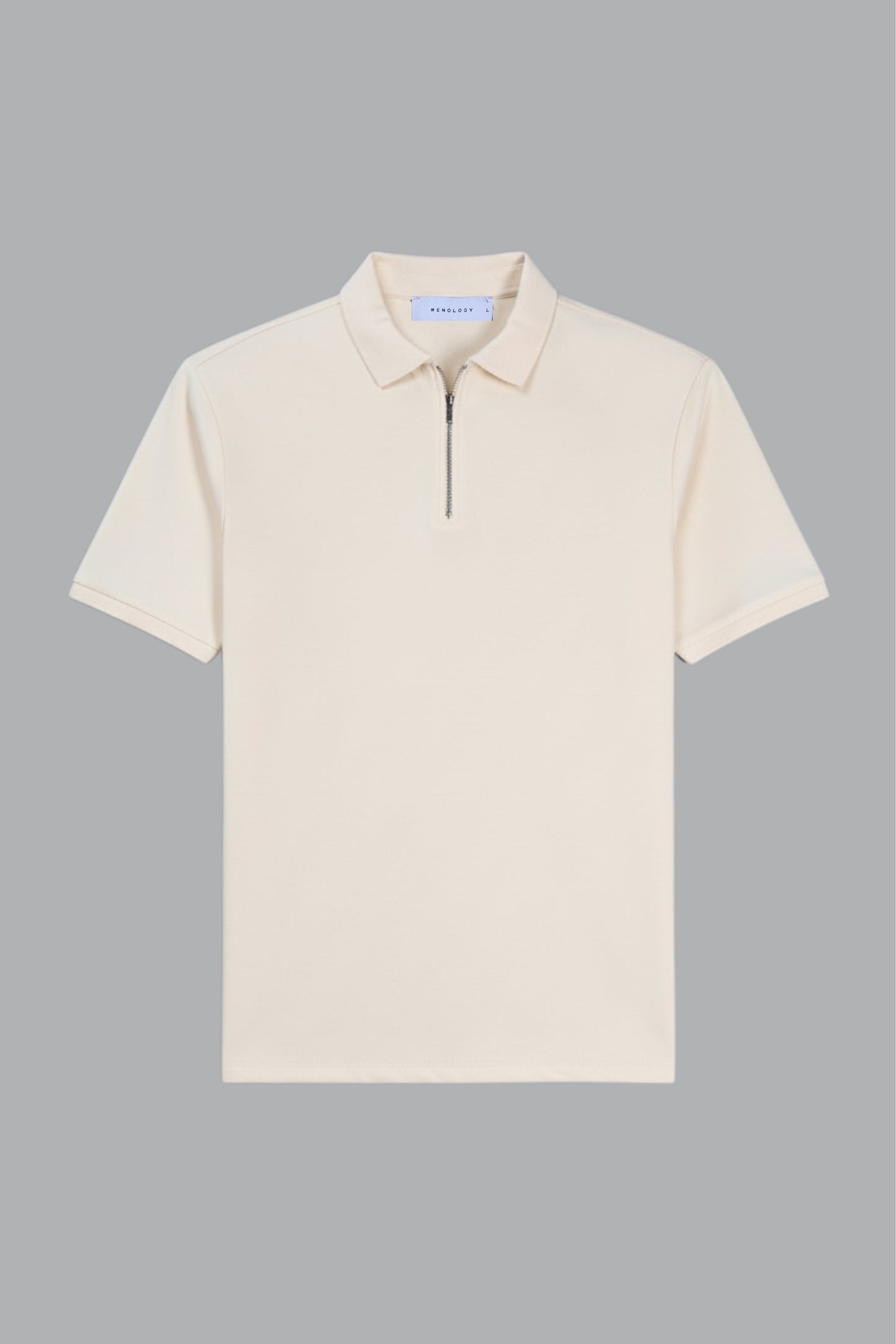 Beige - Civon Zipper Polo
