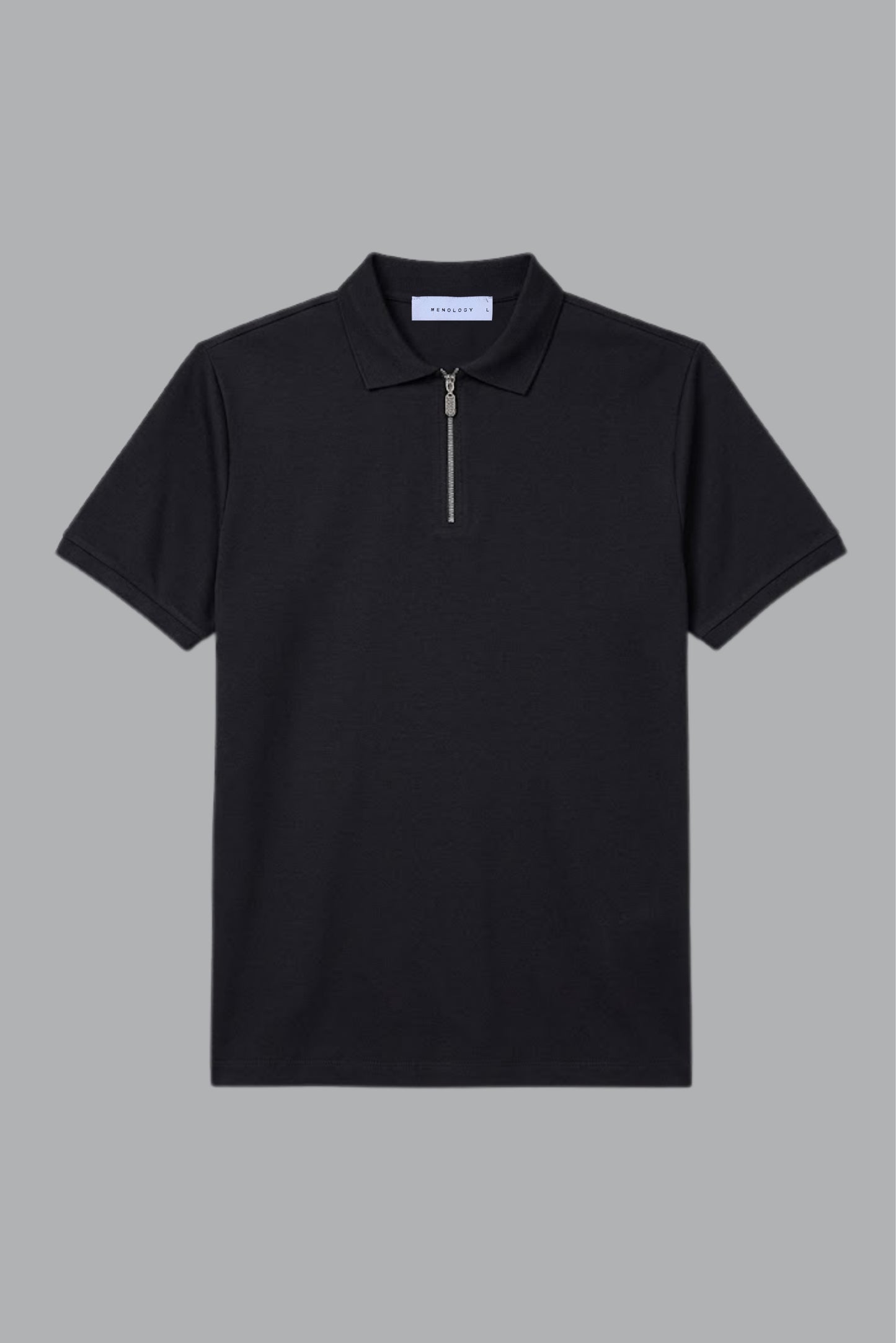 Black - Civon Zipper Polo