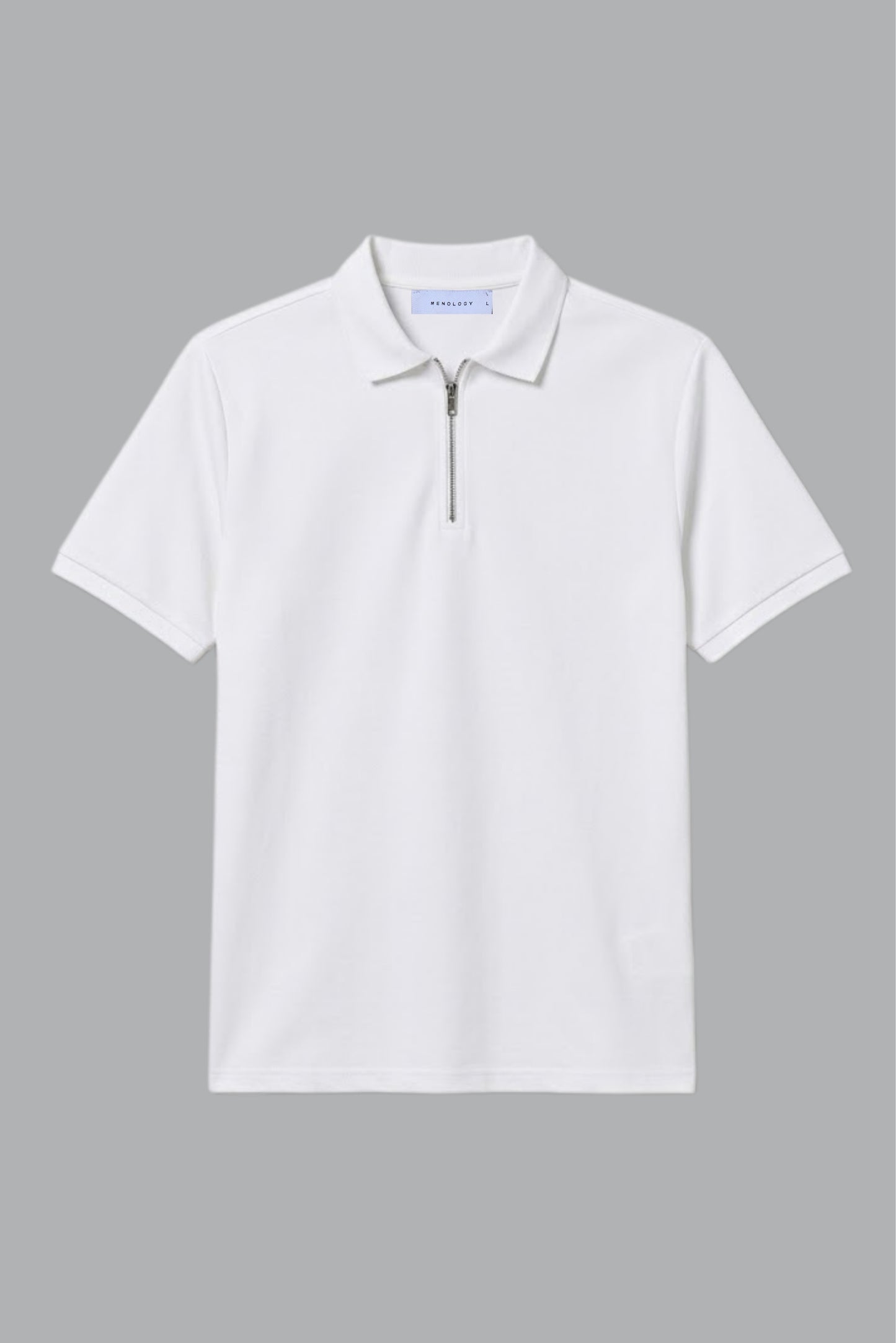 White - Civon Zipper Polo