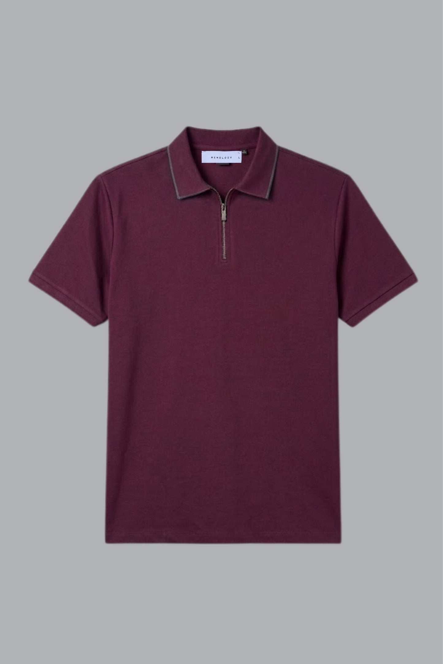 Maroon - Civon Zipper Polo
