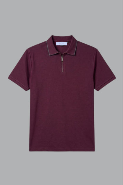 Maroon - Civon Zipper Polo
