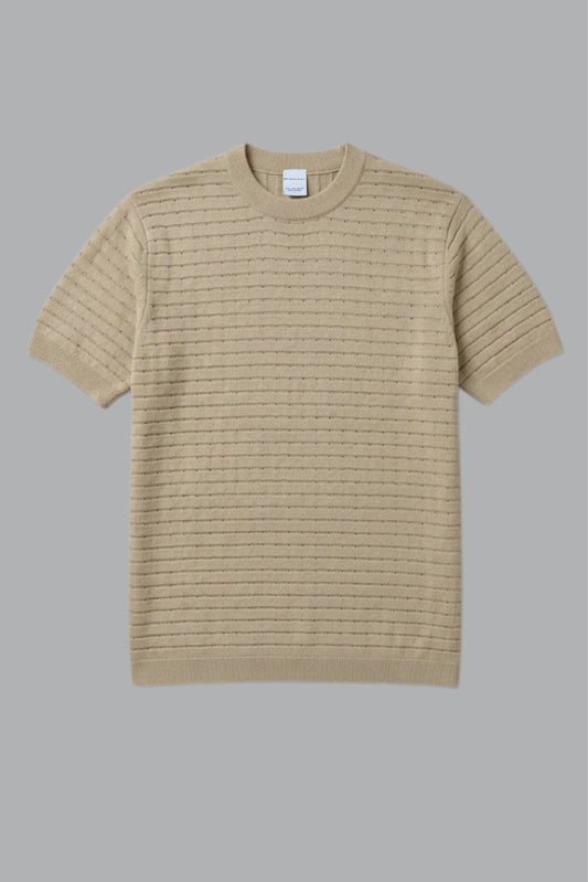 Soft Beige - Sigma Round Neck T-shirt