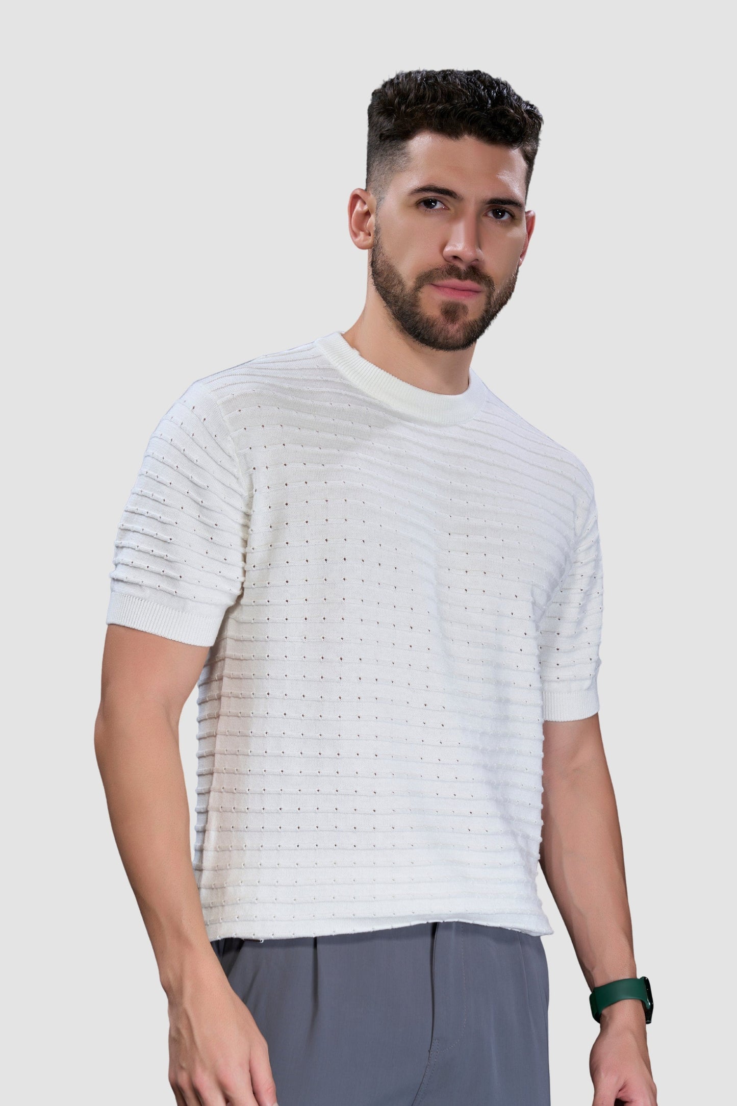 Vista White - Sigma Round Neck T-shirt