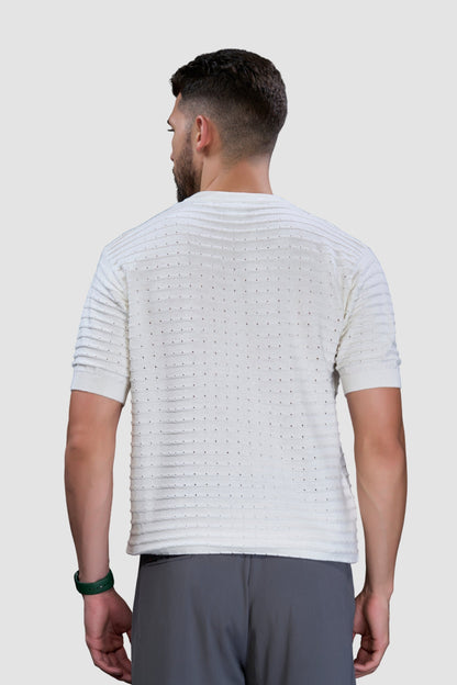 Vista White - Sigma Round Neck T-shirt