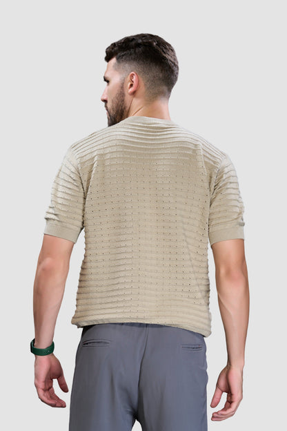 Soft Beige - Sigma Round Neck T-shirt