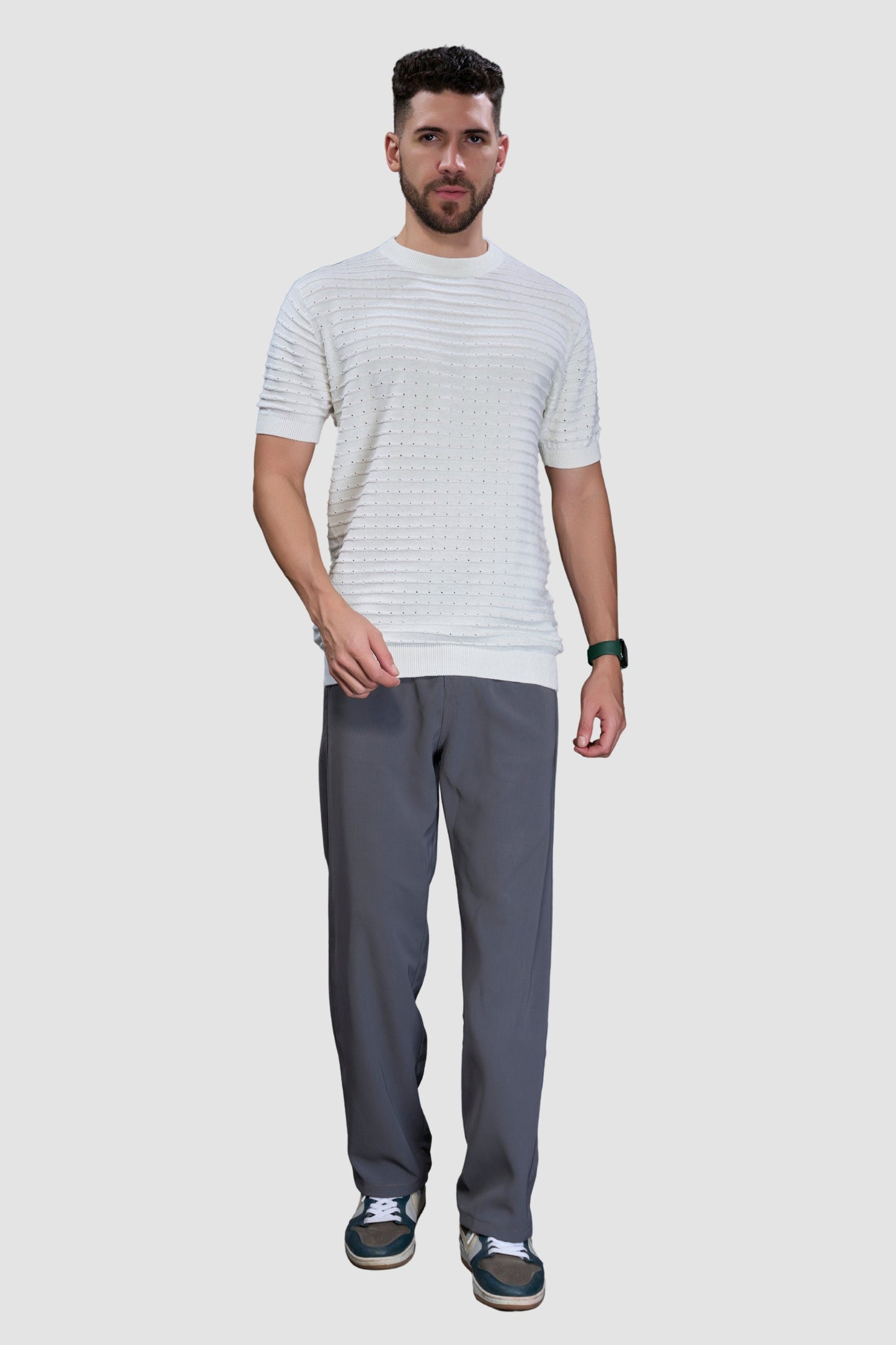 Vista White - Sigma Round Neck T-shirt