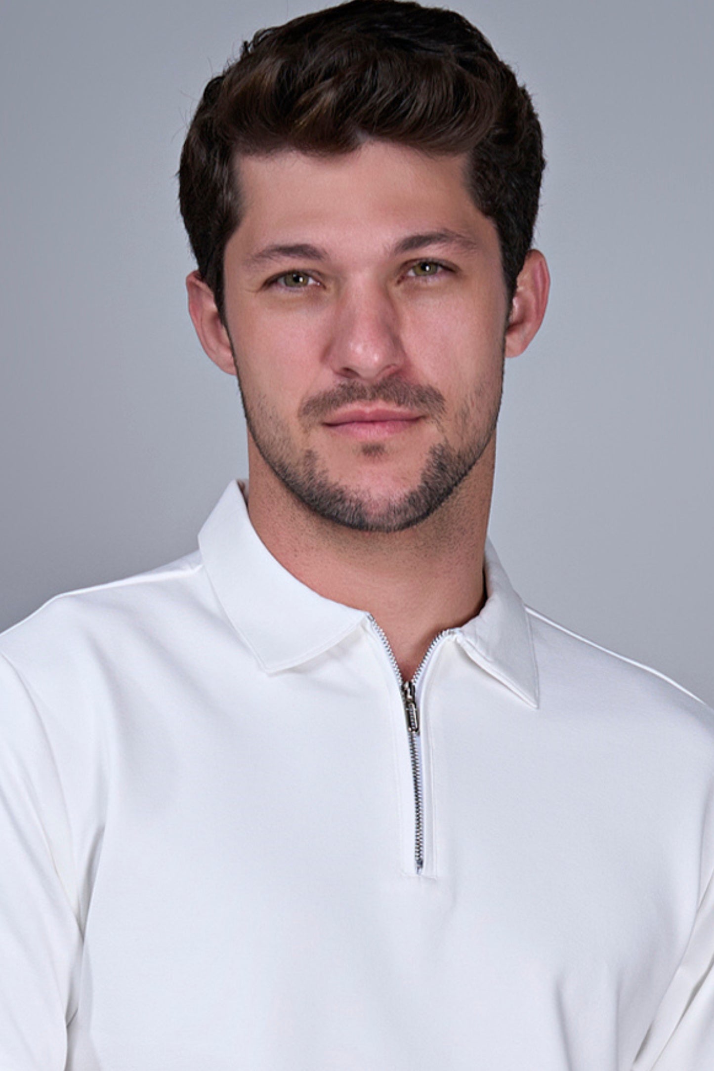 White - Civon Zipper Polo