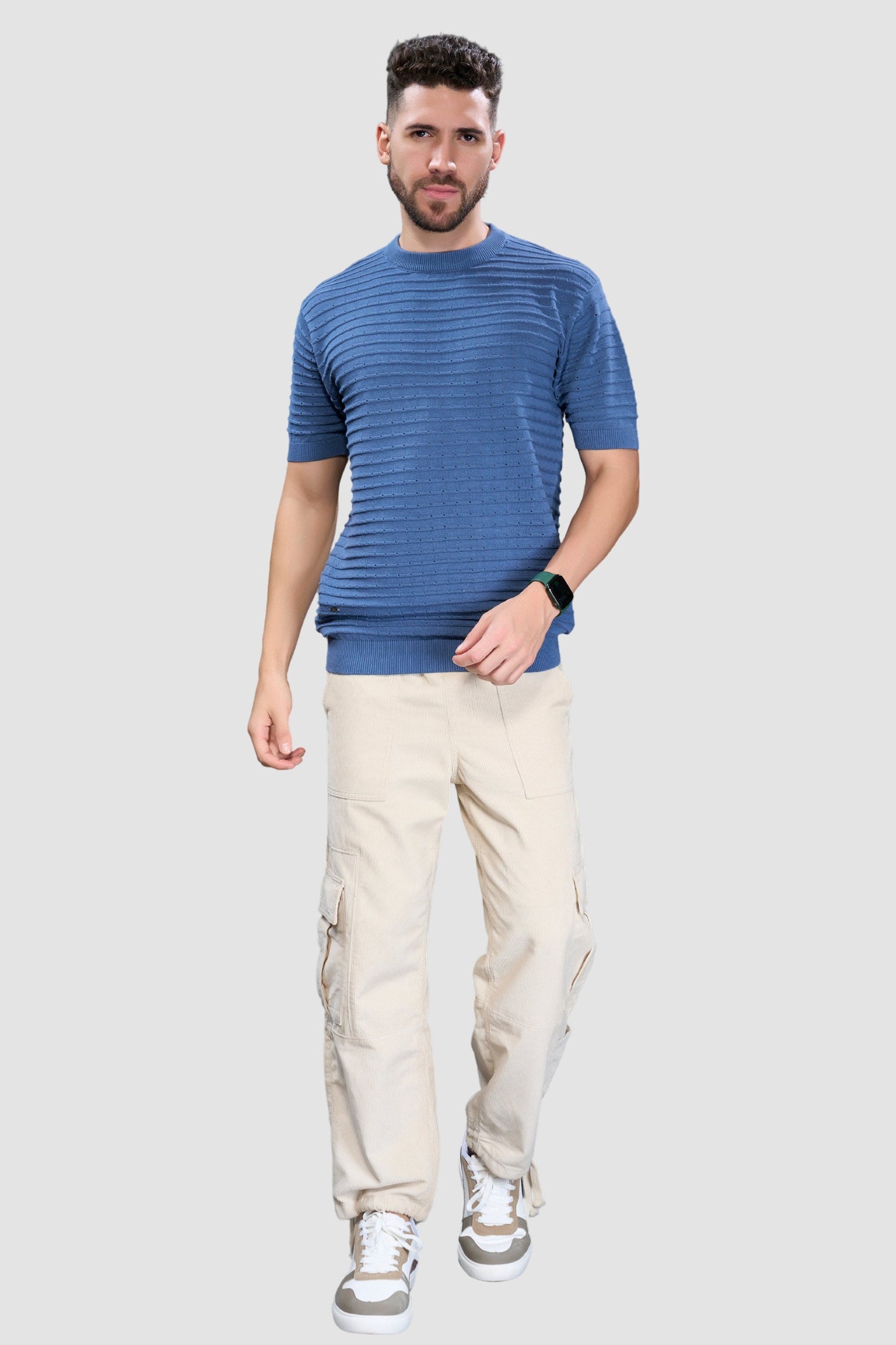 Atlantic Teal - Sigma Round Neck T-shirt