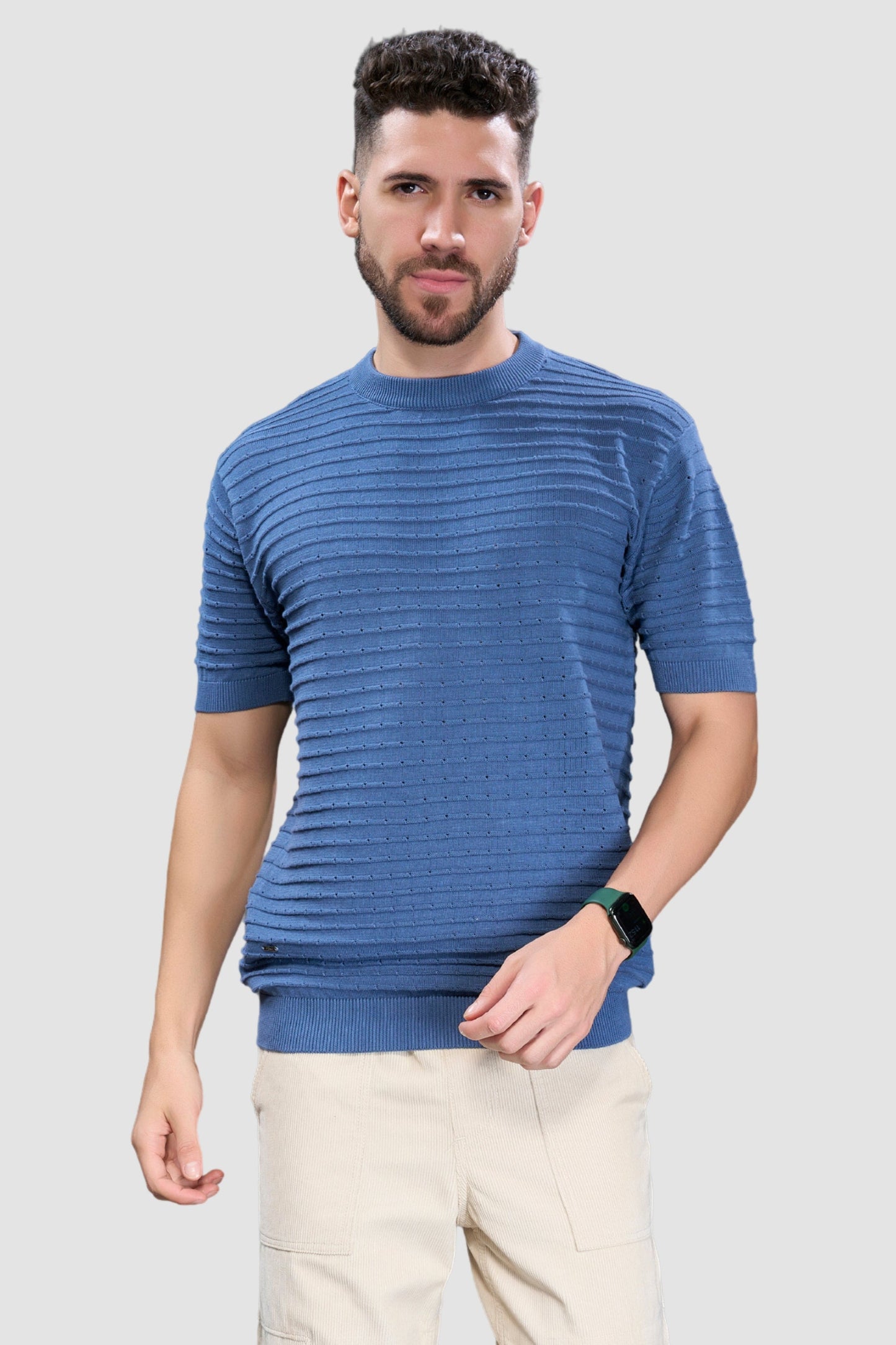 Atlantic Teal - Sigma Round Neck T-shirt