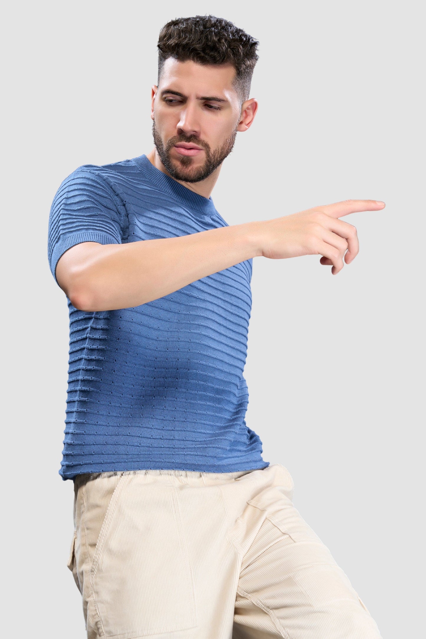 Atlantic Teal - Sigma Round Neck T-shirt