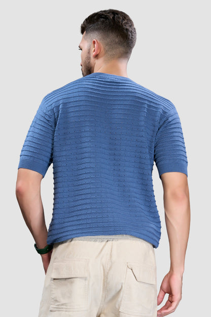 Atlantic Teal - Sigma Round Neck T-shirt