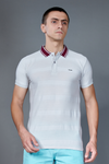 Menology Clothing - Code Passion Grey Half Sleeve Collar Polo T-shirt For Men's