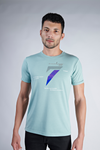 Menology Clothing - Evolution Aqua Half Sleeve Printed Graphic Round Neck T-shirt For Men's