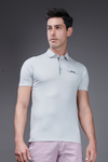 Tabloid Superior Light Grey Short Sleeve Polo T-shirt