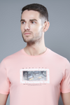 The Elements Cafe Cream Half Sleeve Printed T-Shirt