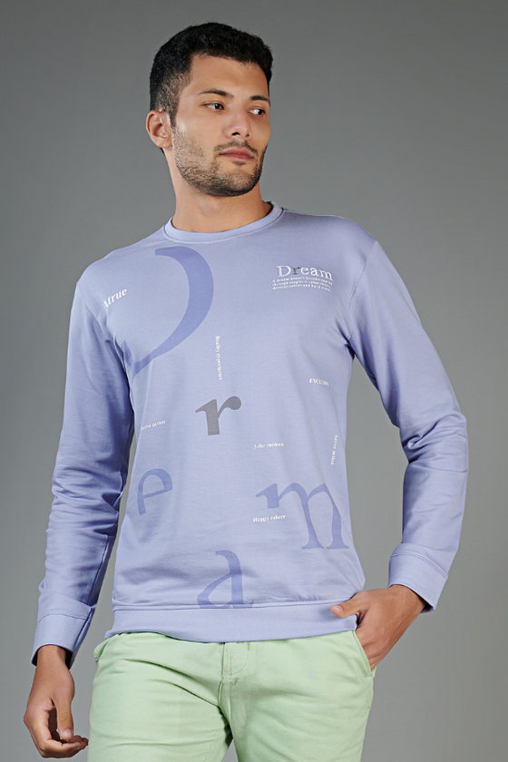 Menology Clothing - Grail Cosmic Sky Graphic Printed Full Sleeve Round Neck T-Shirt For Men's