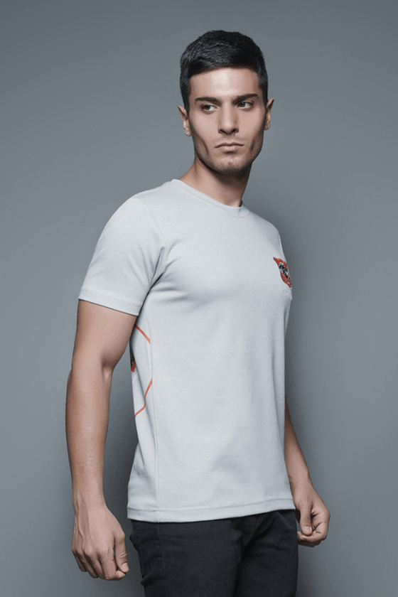 Menology Clothing - Situation Light Grey Front & Back Graphic Half Sleeve Round Neck T-shirt