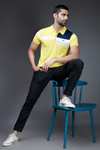 Menology Clothing - Style Innovant Sunrise Yellow Half Sleeve Collar Neck Polo T-shirt