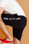 Menology Clothing - Climb Black Graphic Printed Shorts For Men's